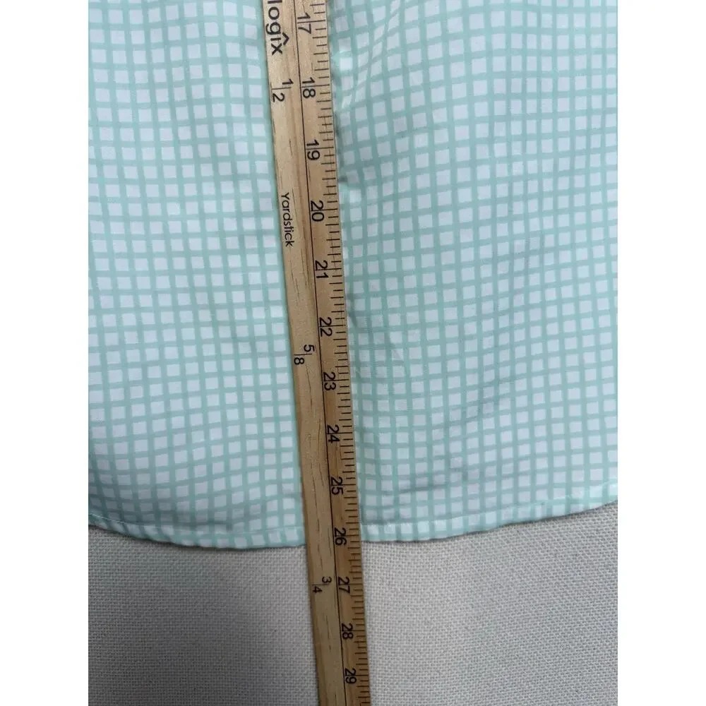 Southbound Boy's Button Up Shirt Short Sleeve Sz XL 14 Green white Checked - Picture 5 of 9